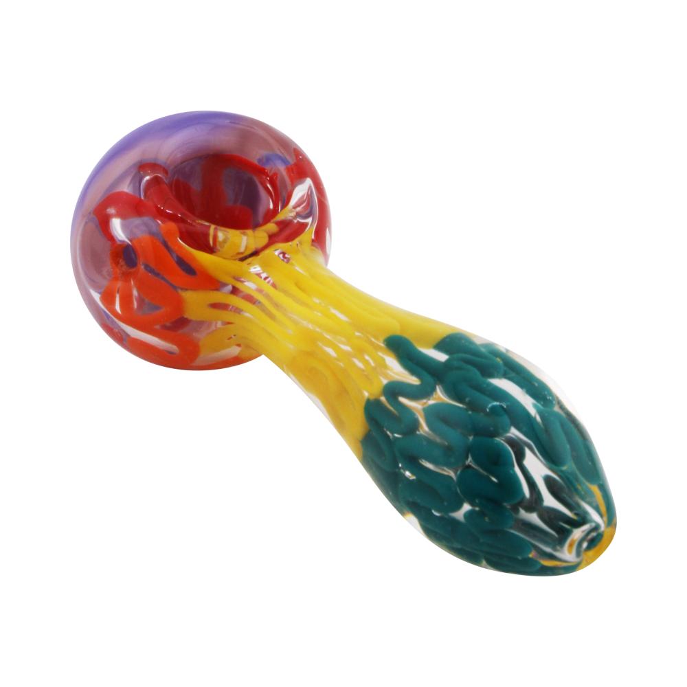 Summer T Glass Hand Pipe-Yellow Mix