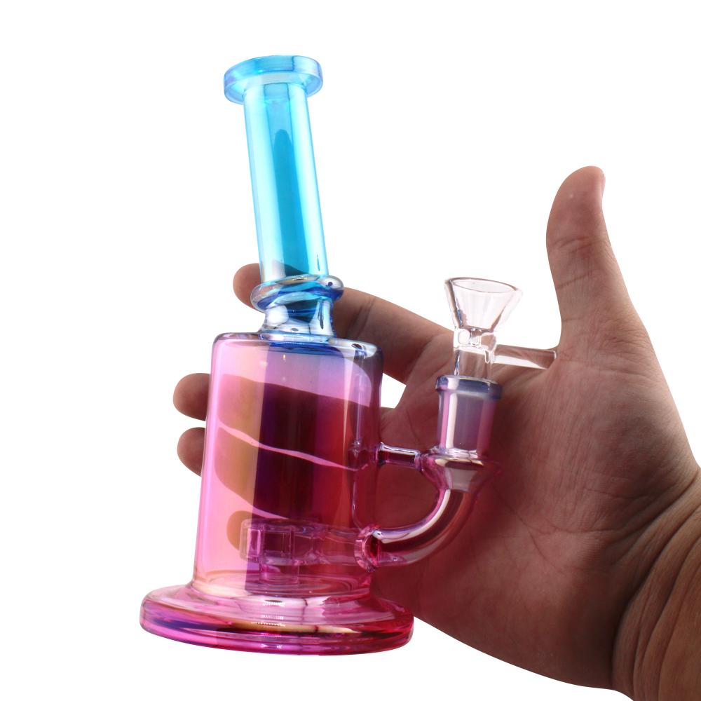 Summer Vibe Glass Water Pipe-Blue and Pink