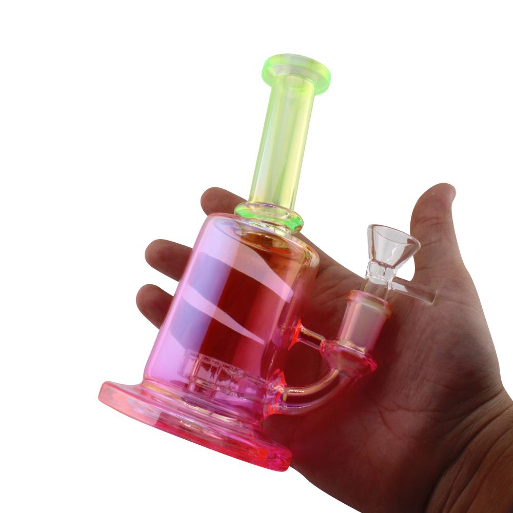Summer Vibe Glass Water Pipe-Pink