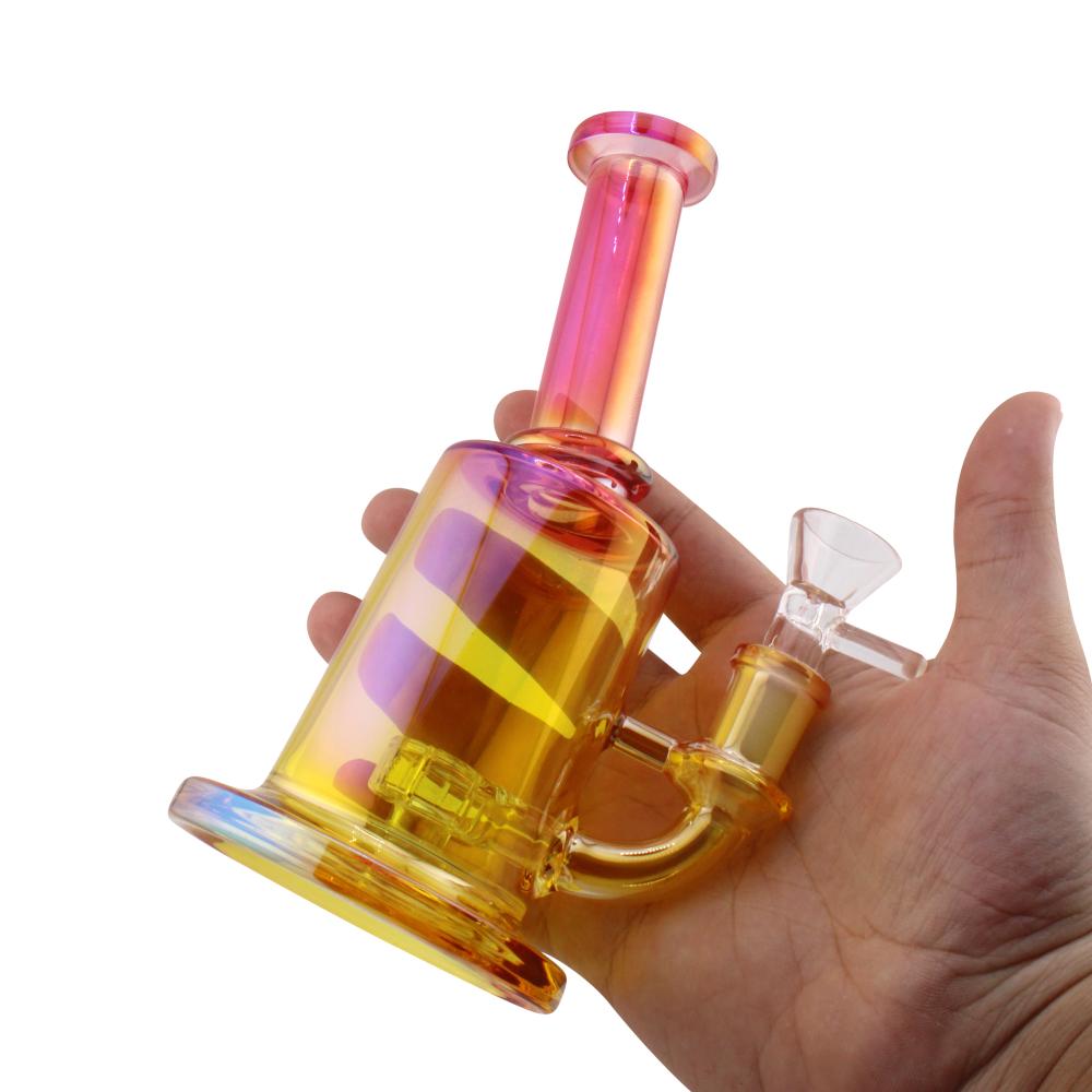 Summer Vibe Glass Water Pipe-Yellow