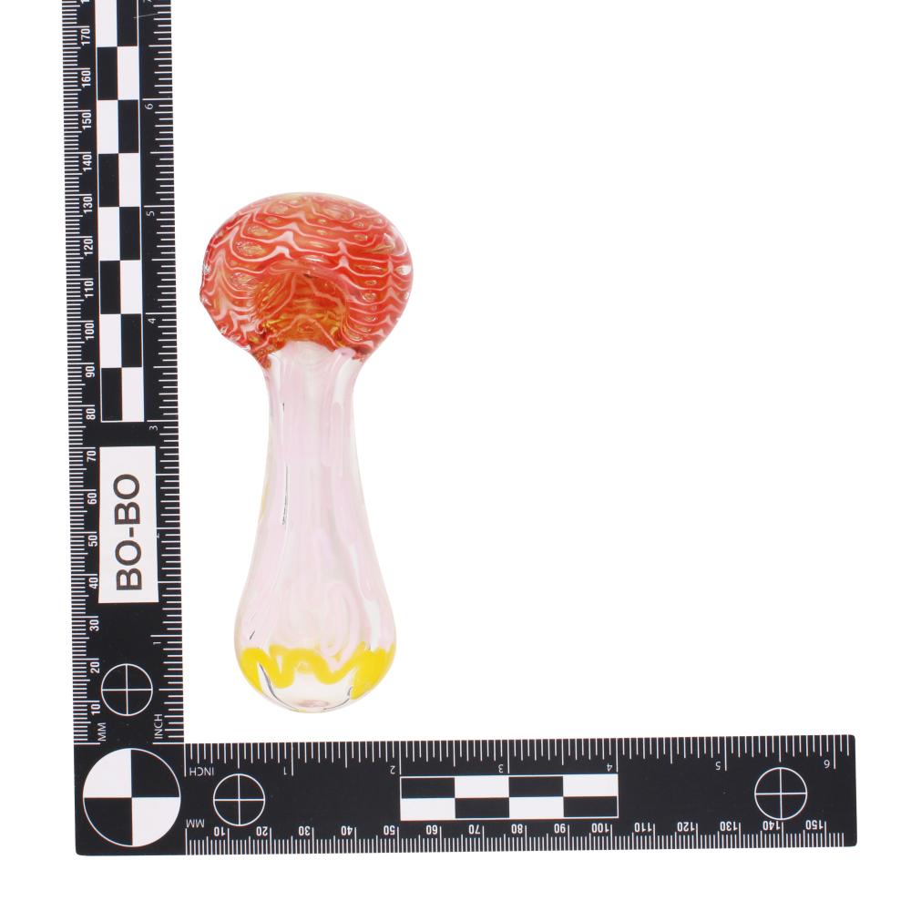 Sun Line Glass Hand Pipe-Crimson Red