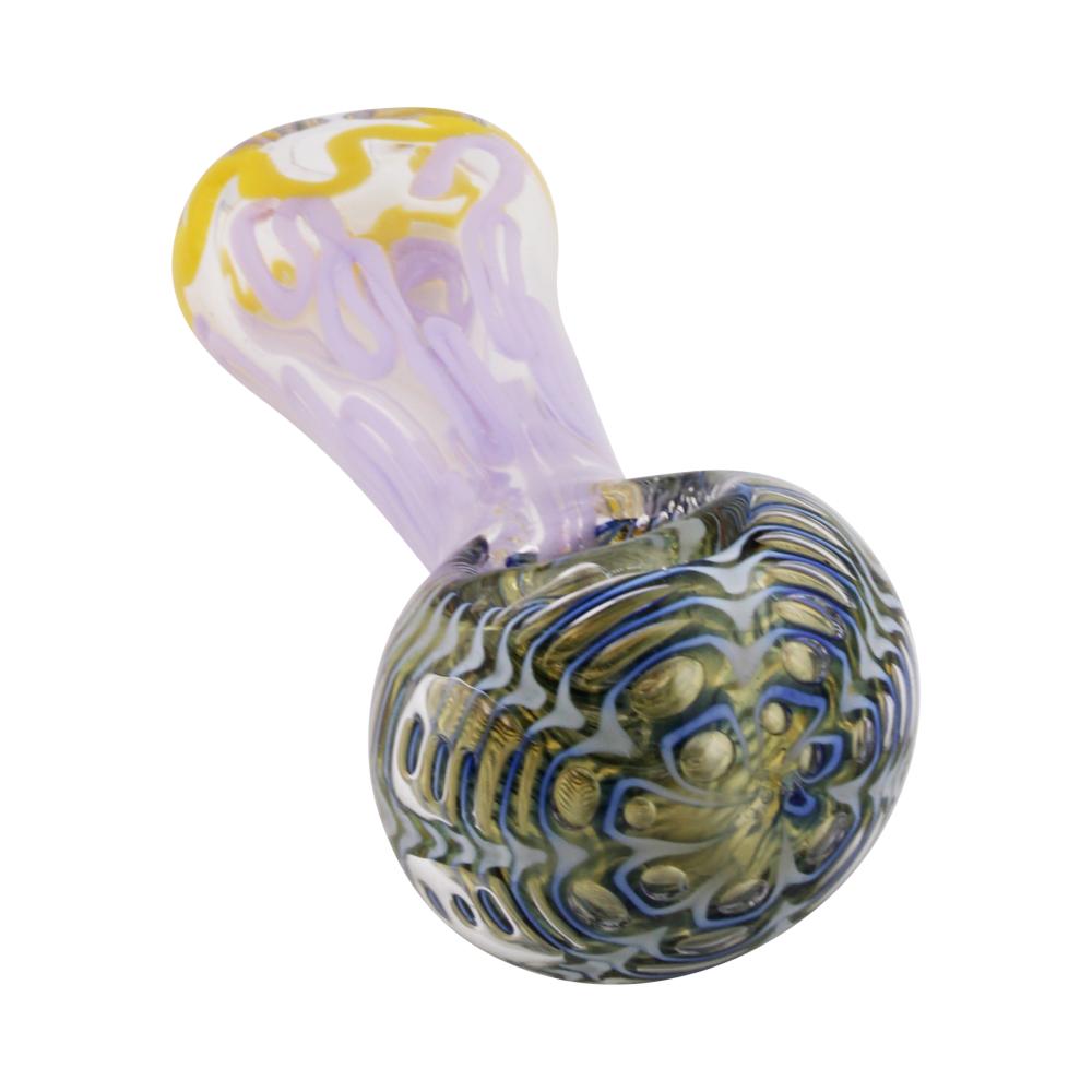 Sun Line Glass Hand Pipe-Purple