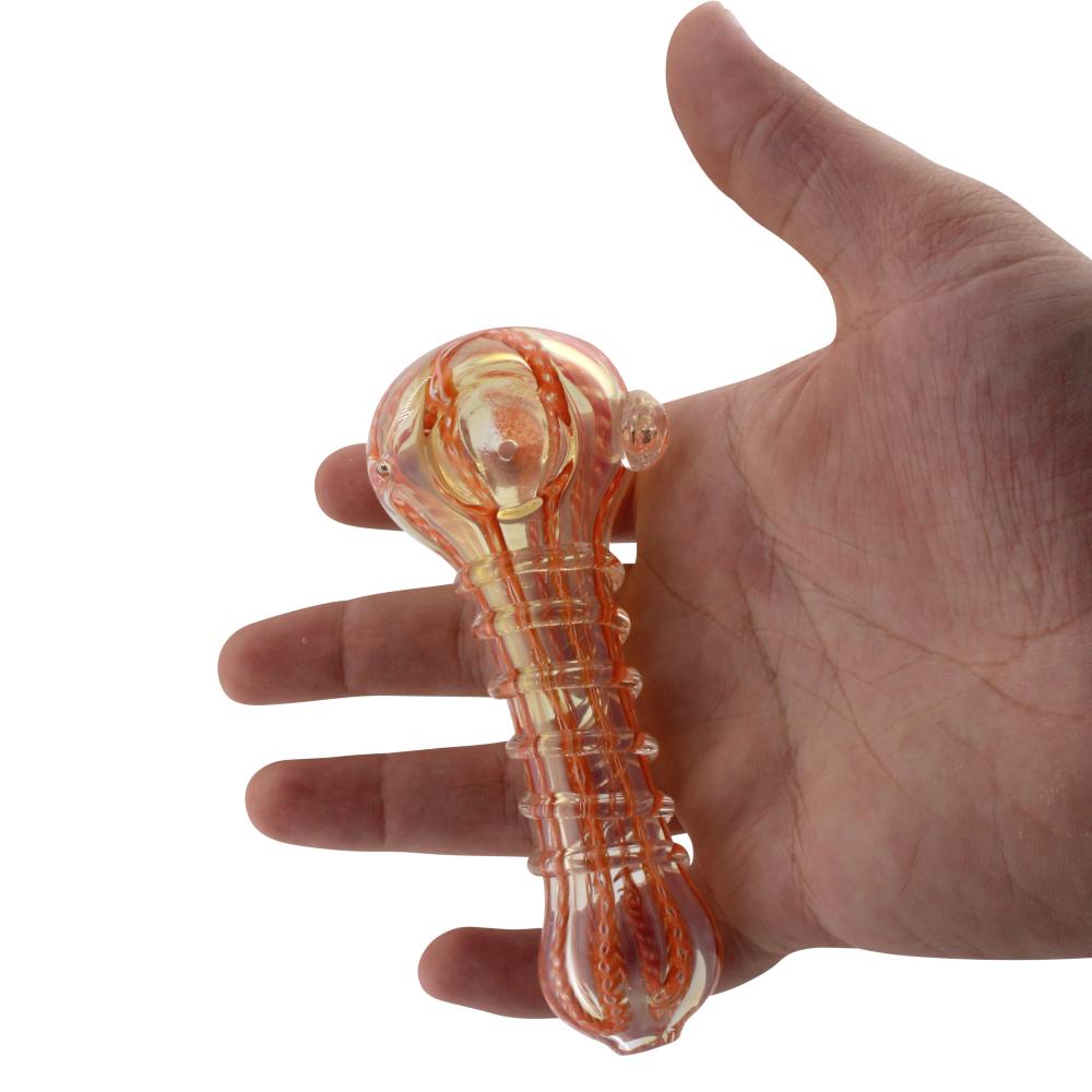 Sunfire Glass Hand Pipe-Orange