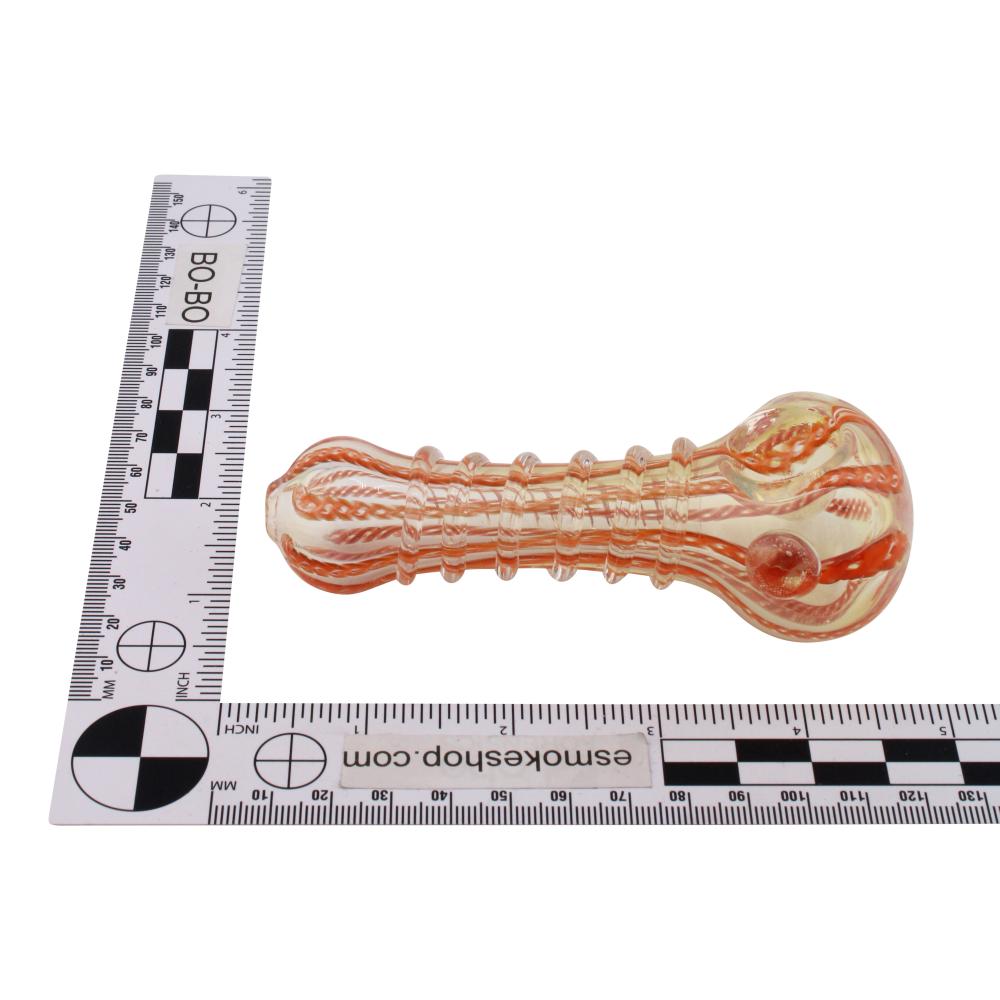 Sunfire Glass Hand Pipe-Orange