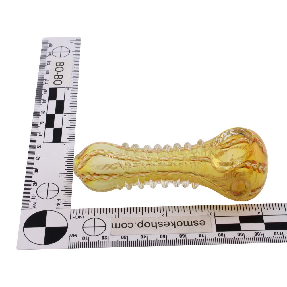 Sunfire Glass Hand Pipe-Yellow