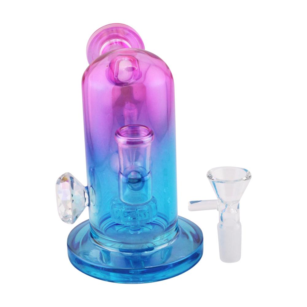 Sunset Fade Mini Glass Water Pipe-Pink and Blue