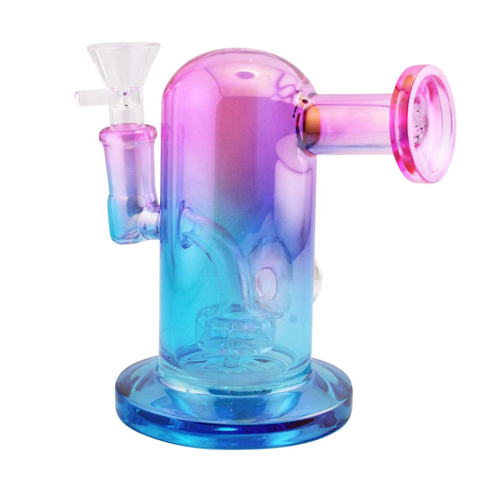 Sunset Fade Mini Glass Water Pipe-Pink and Blue