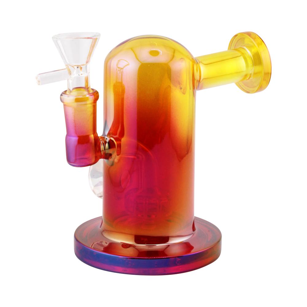 Sunset Fade Mini Glass Water Pipe-Red