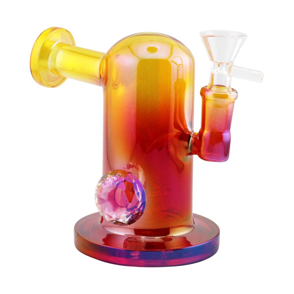 Sunset Fade Mini Glass Water Pipe-Red