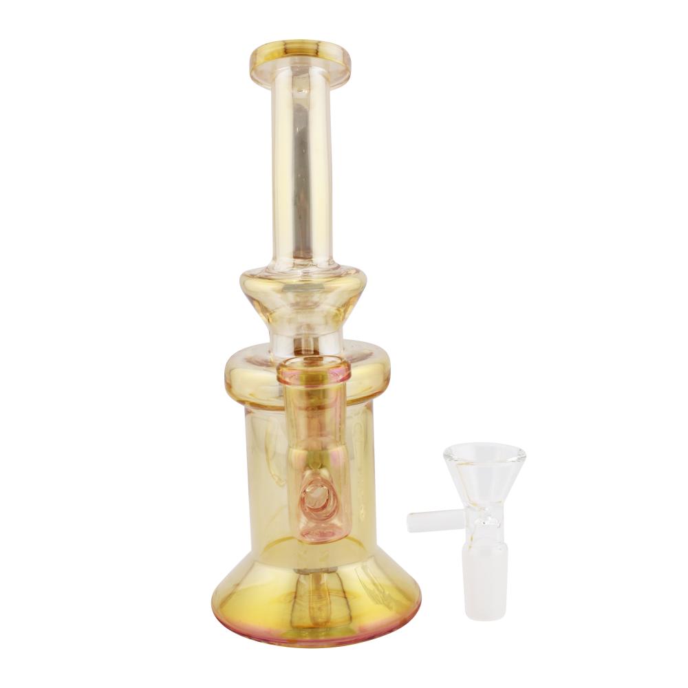 Sunset M Diamond Glass Water Pipe-Yellow
