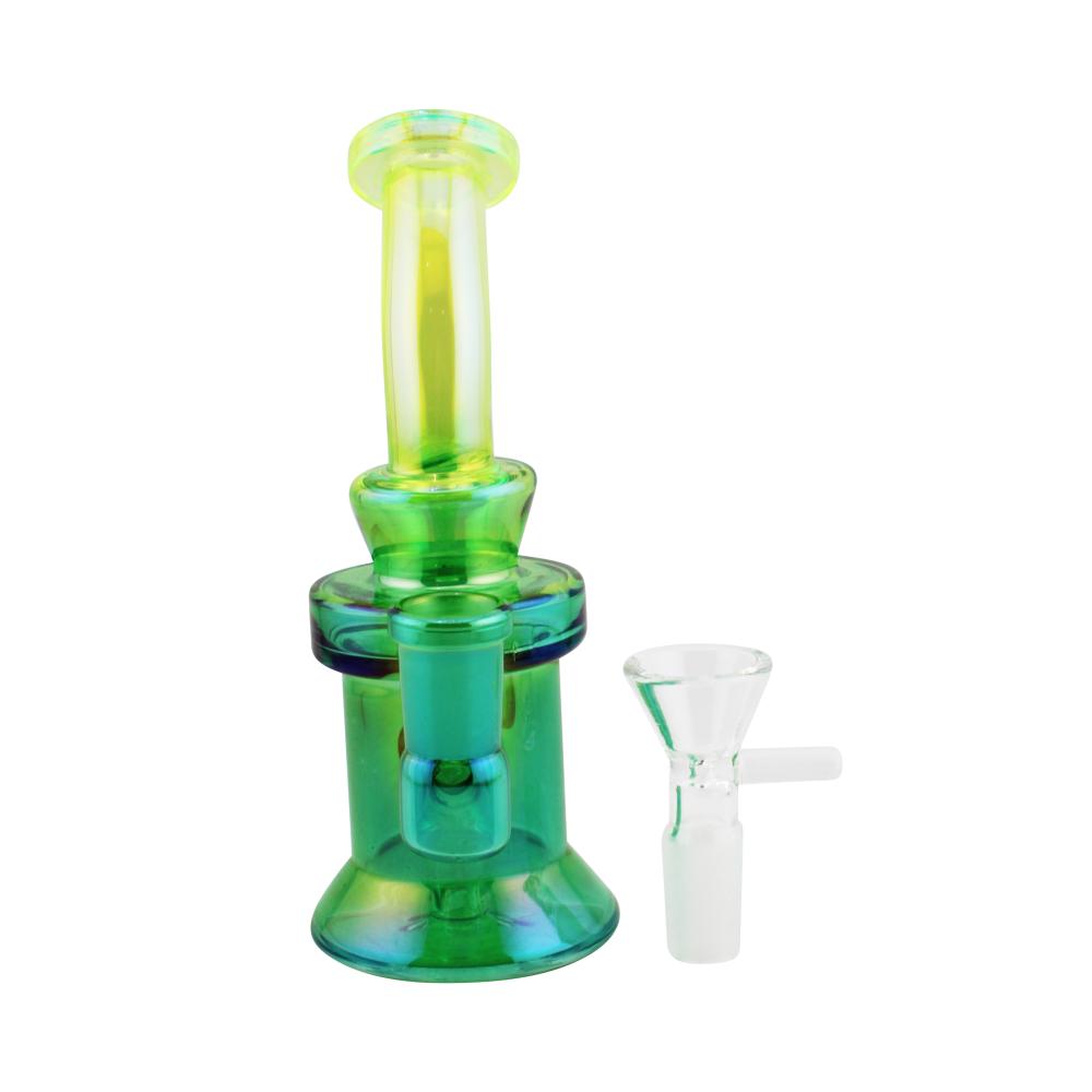 Sunset S Diamond Glass Water Pipe-Green
