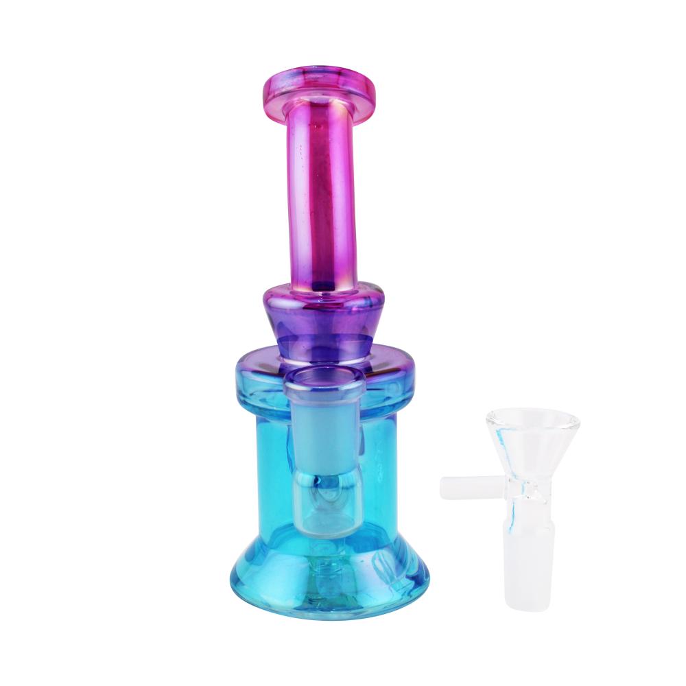 Sunset S Diamond Glass Water Pipe-Purple and Blue