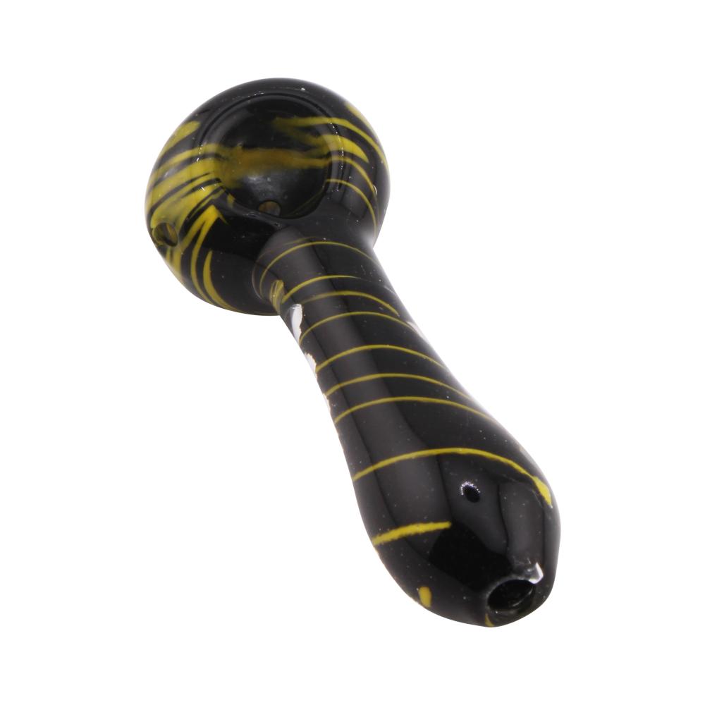 Swirl Line N182 Glass Hand Pipe-Yellow