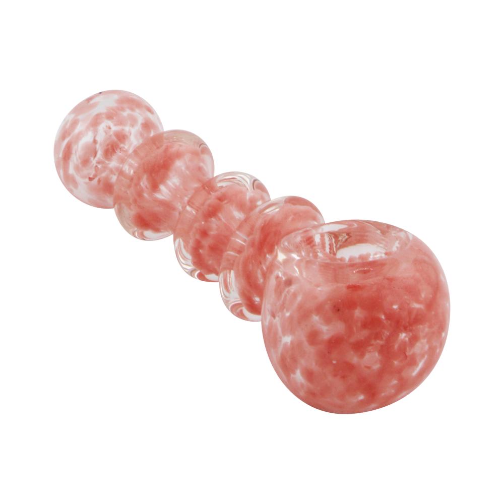 Swirl N195 Glass Hand Pipe-Light Pink