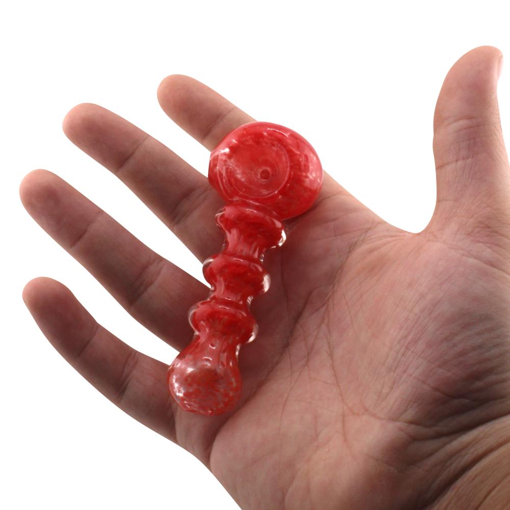 Swirl N195 Glass Hand Pipe-Red