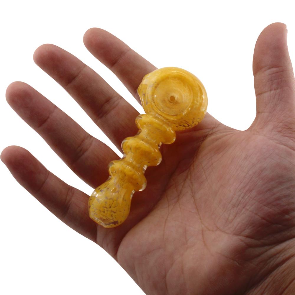 Swirl N195 Glass Hand Pipe-Yellow