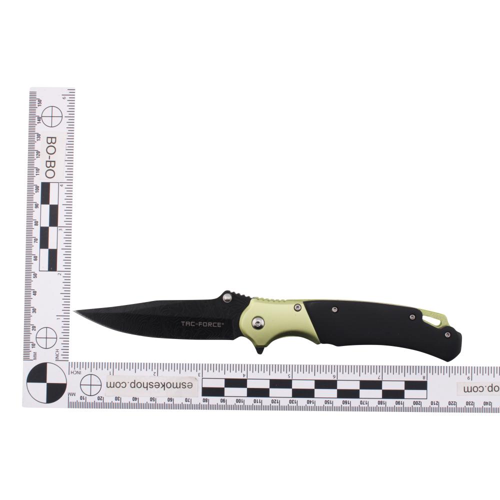 Tac-Force Folding Wooden Handle Pocket Knife-Green