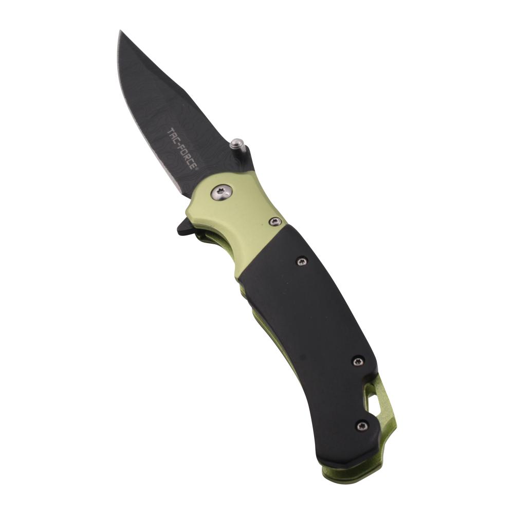 Tac-Force Folding Wooden Handle Pocket Knife-Green