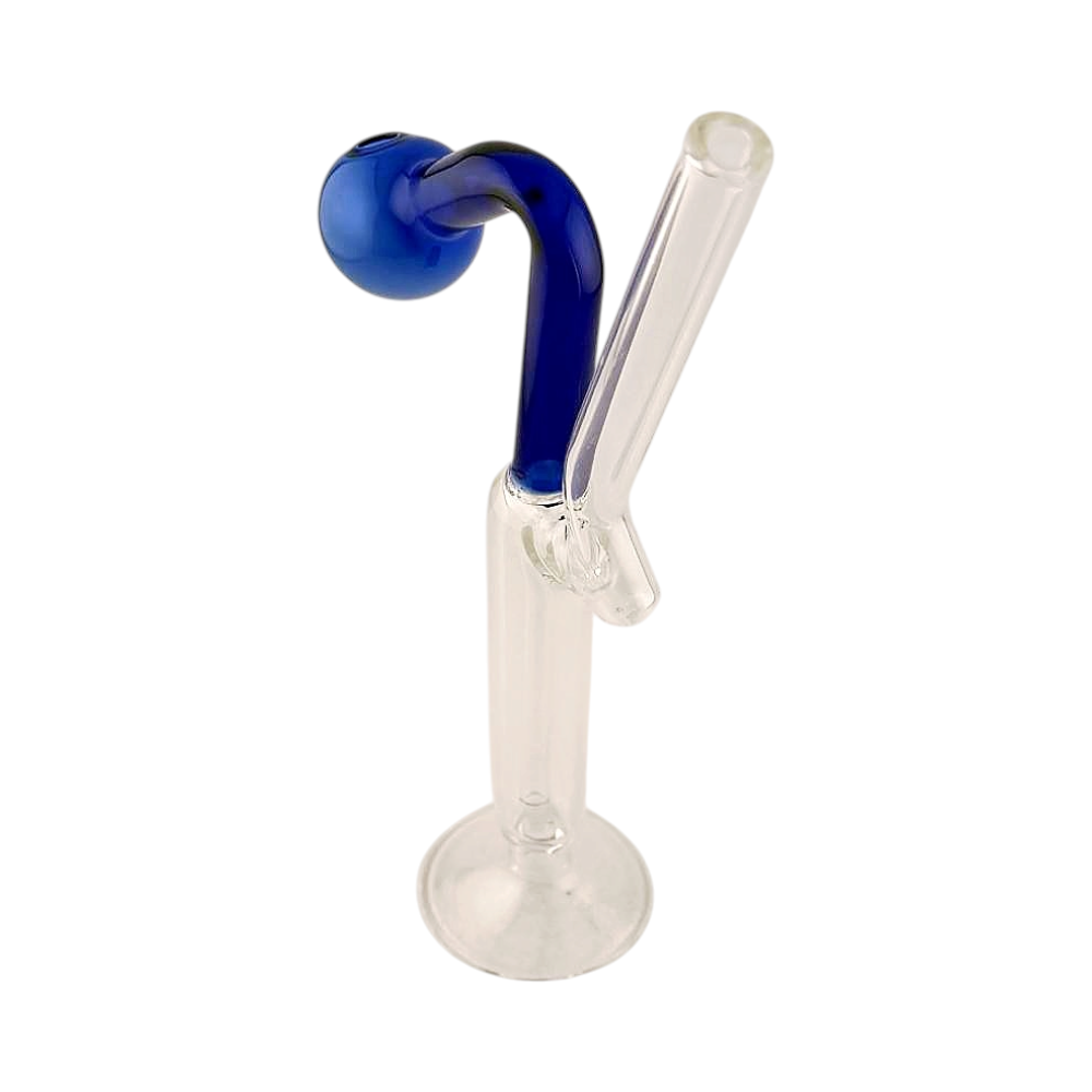 Tall L Oil Burner Bubbler-Blue