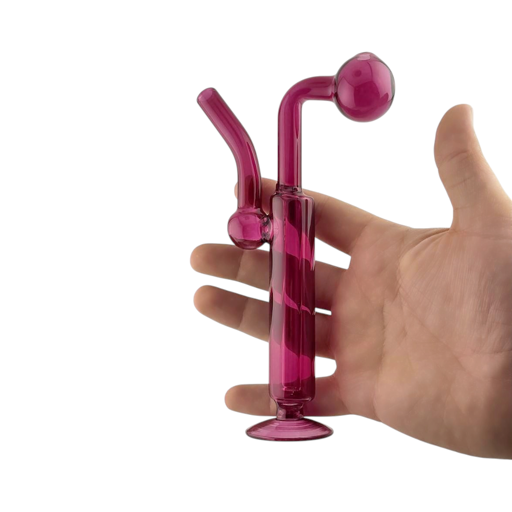 Tall L Oil Burner Bubbler-Deep Pink