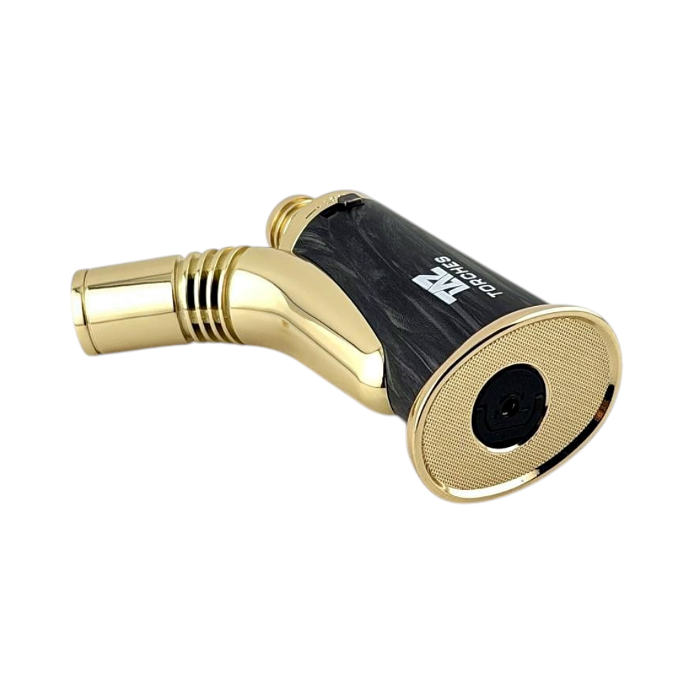 TAZ T Torch Lighter Single Flame-Black and Gold