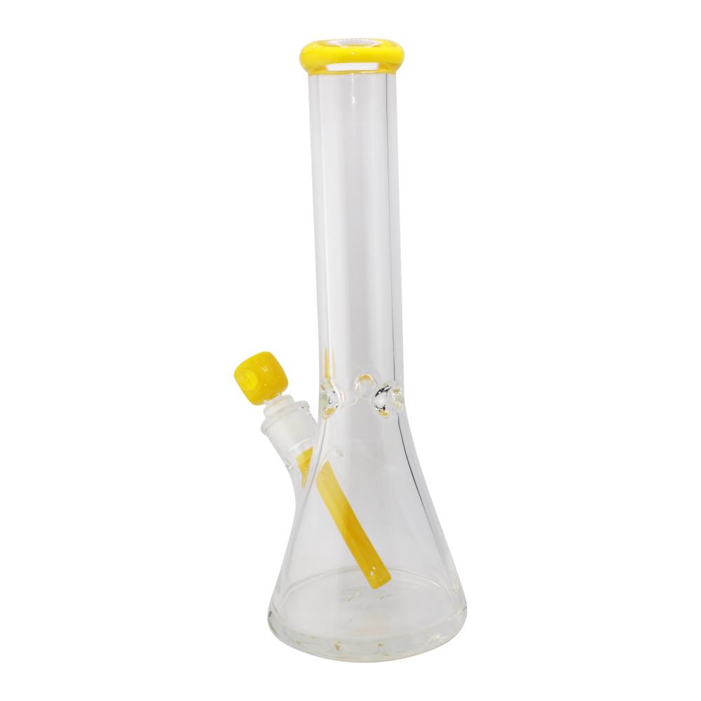 Teal Accent Beaker Water Pipe-Yellow