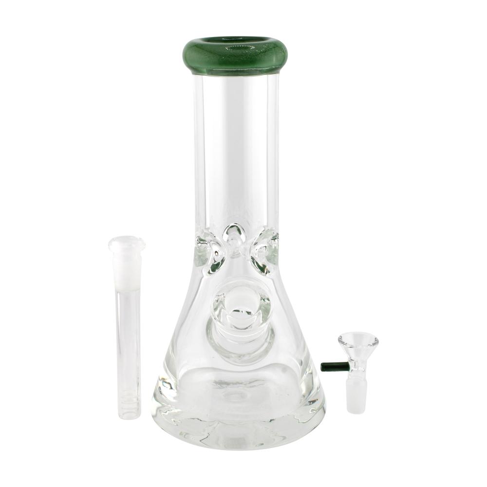 Teal Beaker Water Pipe-Dark Green