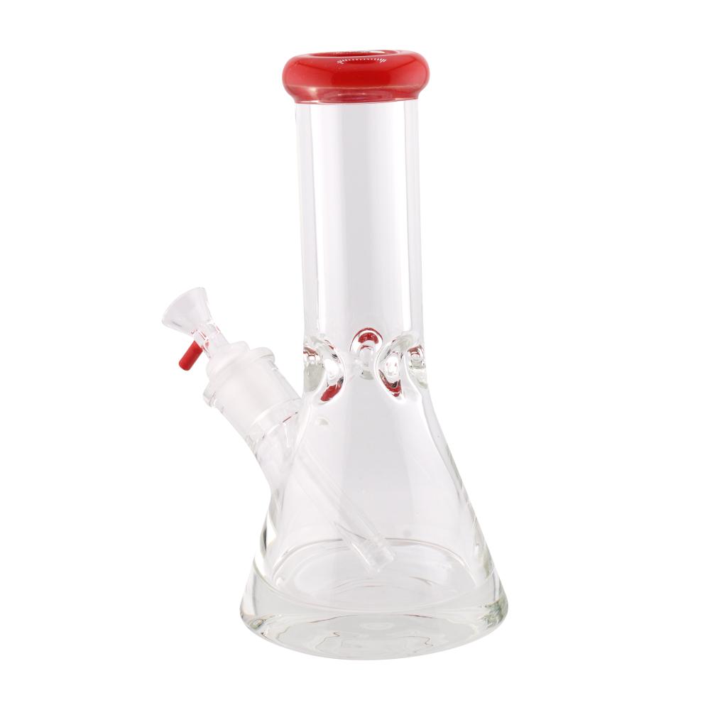 Teal Beaker Water Pipe-Red