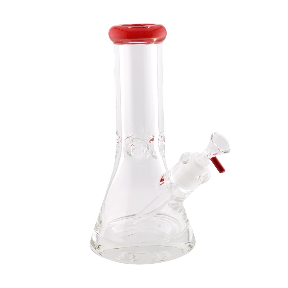 Teal Beaker Water Pipe-Red
