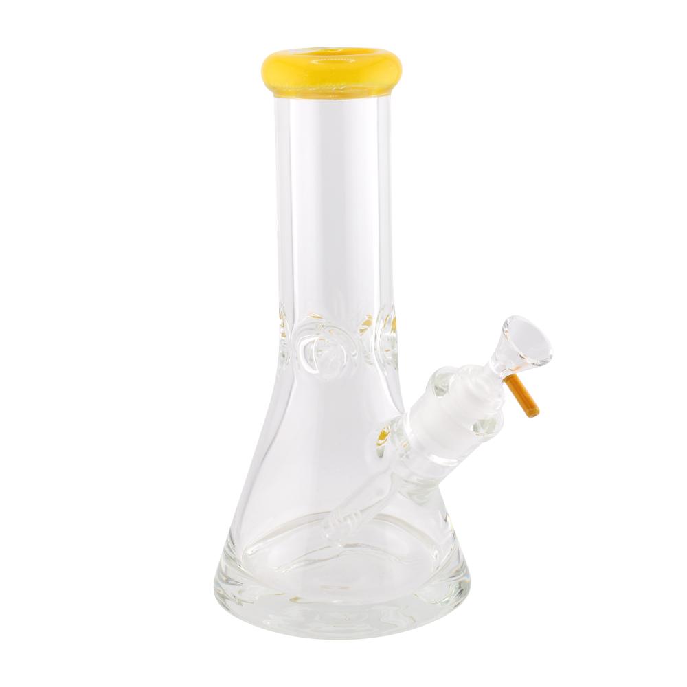 Teal Beaker Water Pipe-Yellow