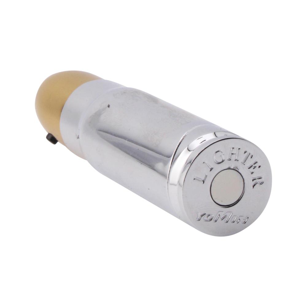 Techno Bullet Single Flame Torch Lighter-Silver