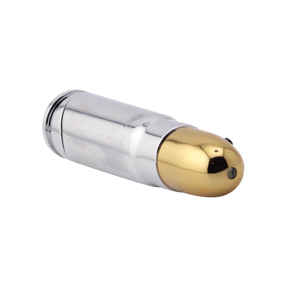 Techno Bullet Single Flame Torch Lighter-Silver