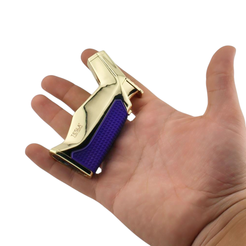 Tesla Mini Metal Single Flame Torch Lighter-Purple