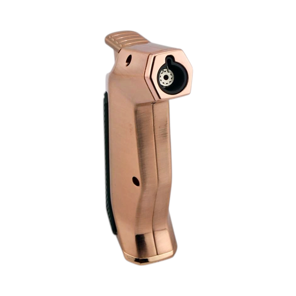 Tesla Mini Metal Single Flame Torch Lighter-Rose Gold and Black