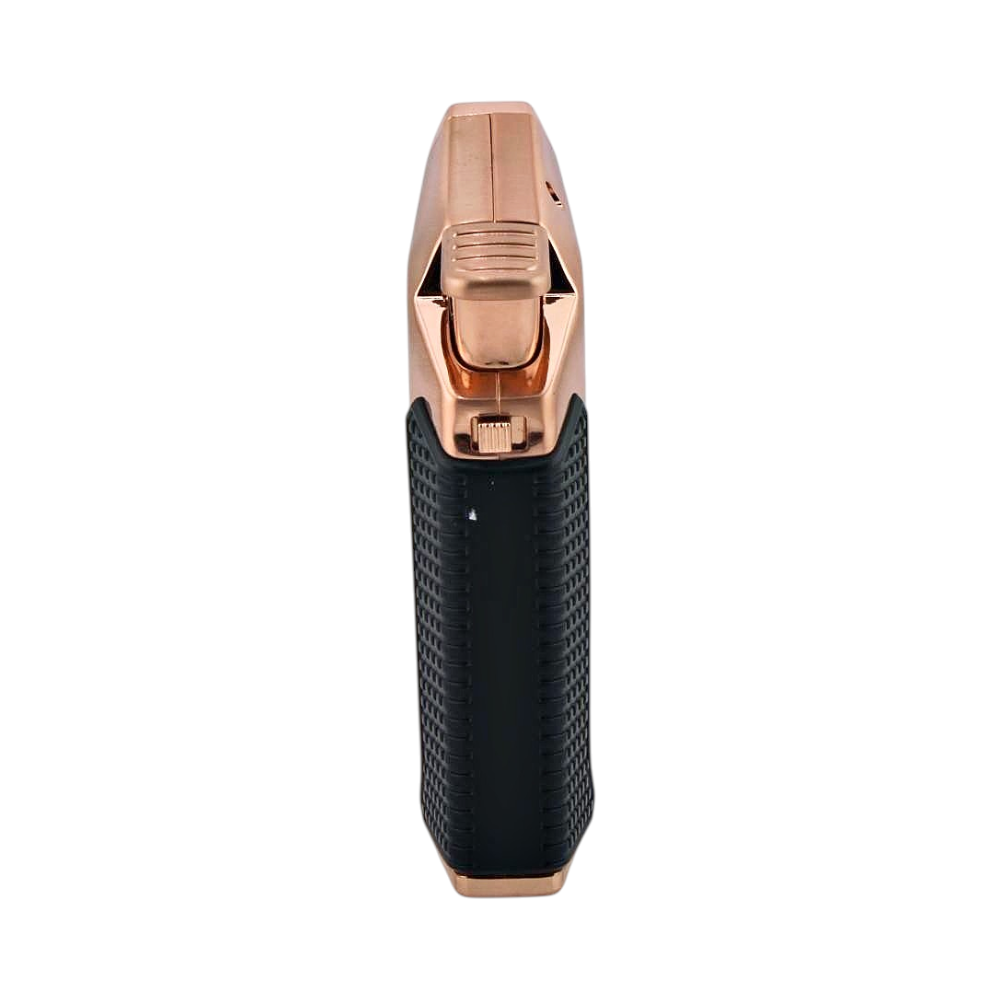 Tesla Mini Metal Single Flame Torch Lighter-Rose Gold and Black