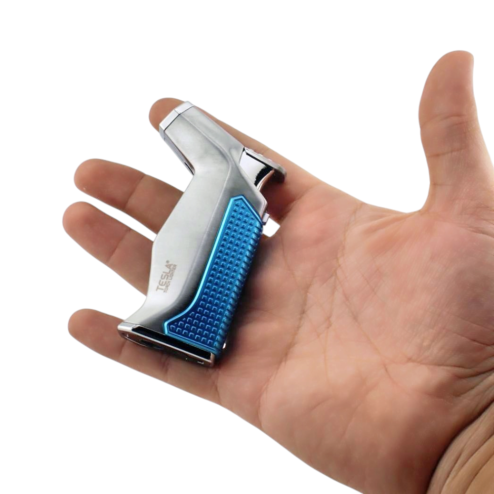 Tesla Mini Metal Single Flame Torch Lighter-Sky Blue