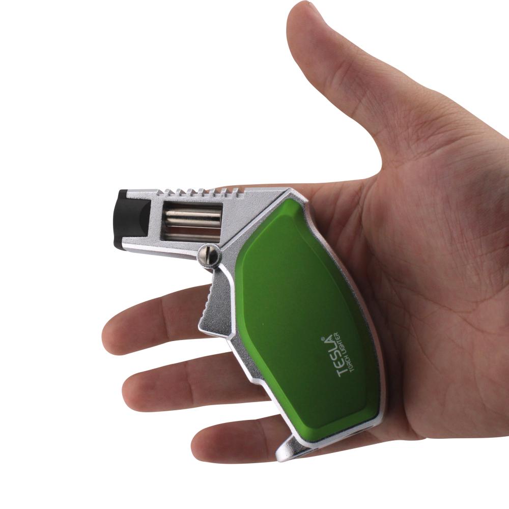 Tesla O Single Flame Torch Lighter-Green