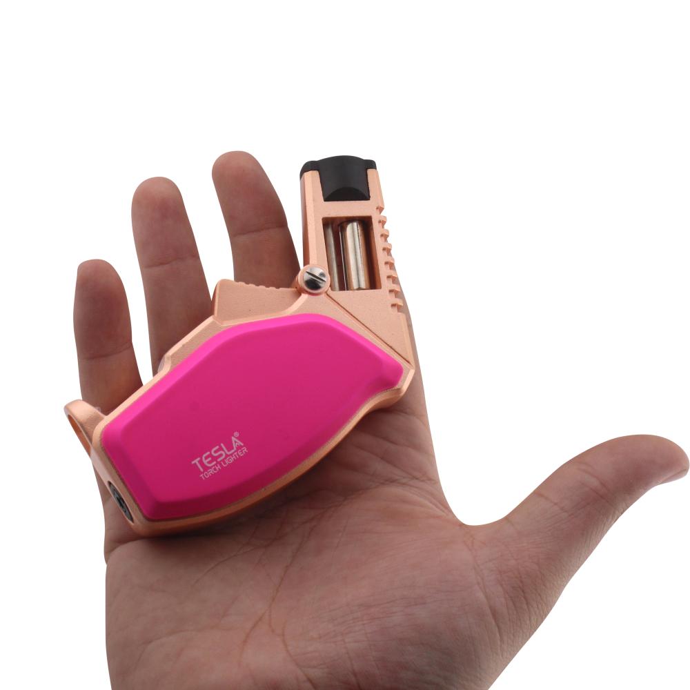 Tesla O Single Flame Torch Lighter-Pink