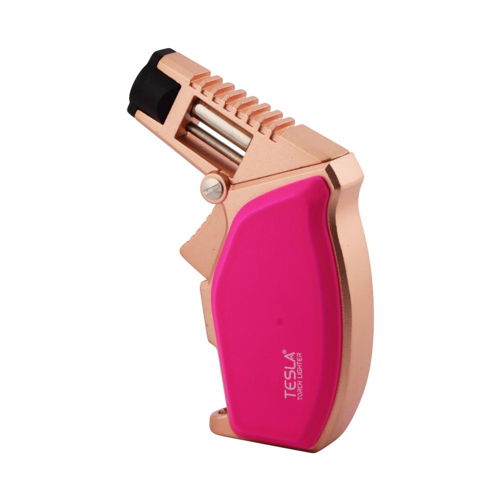 Tesla O Single Flame Torch Lighter-Pink