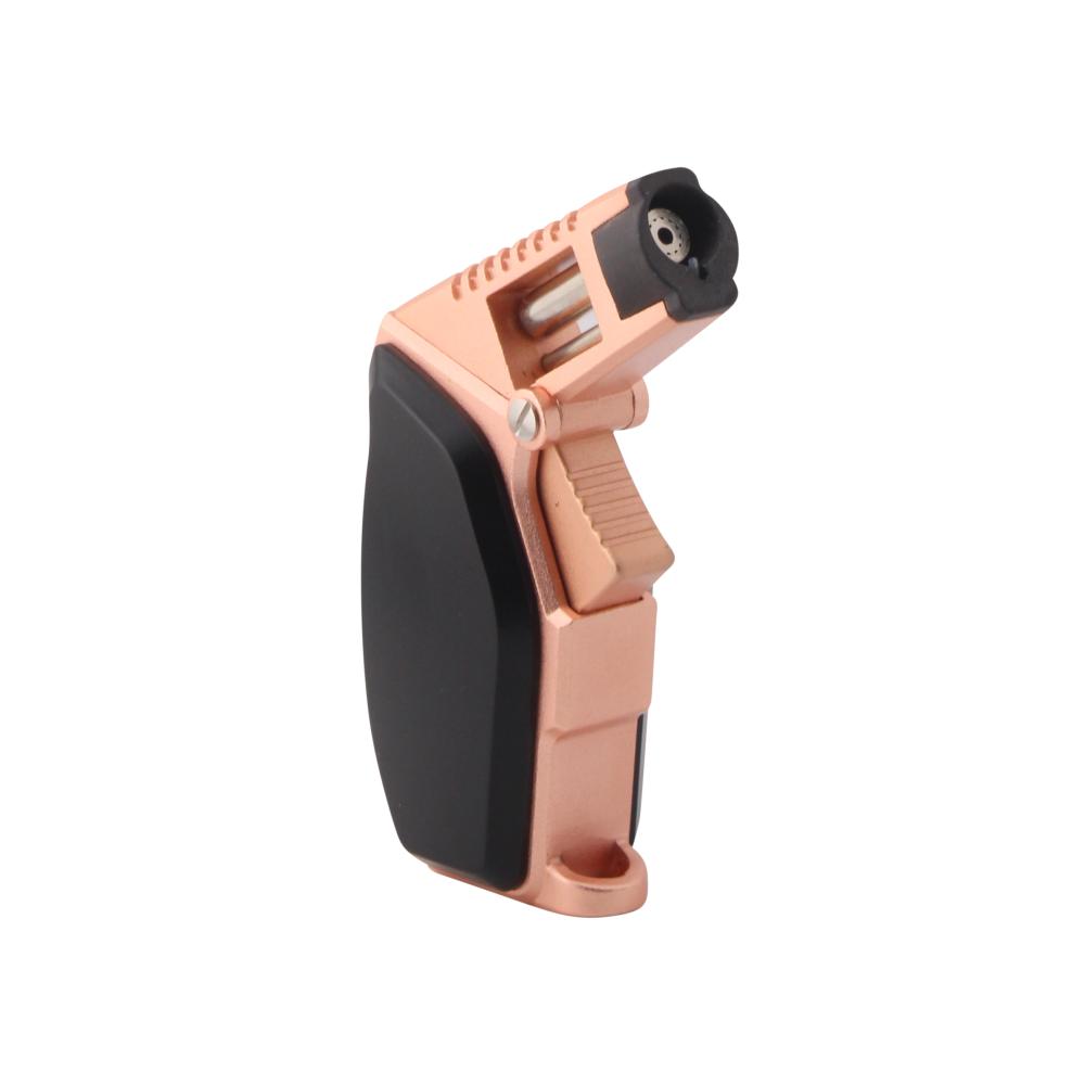 Tesla O Single Flame Torch Lighter-Rose Gold Black