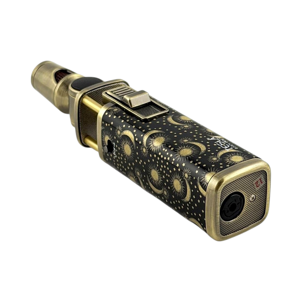 Tesla Platinum Design Torch Lighter Single-Black
