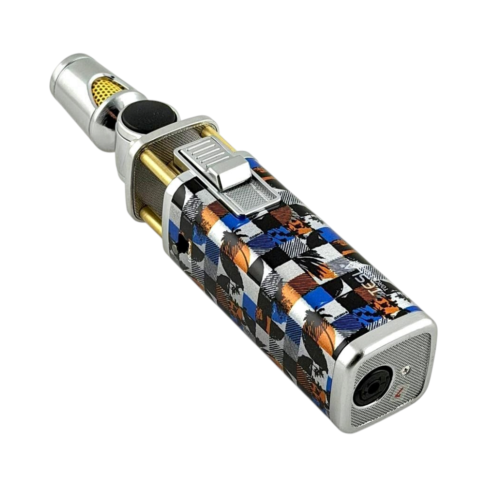 Tesla Platinum Design Torch Lighter Single-Blue Mix