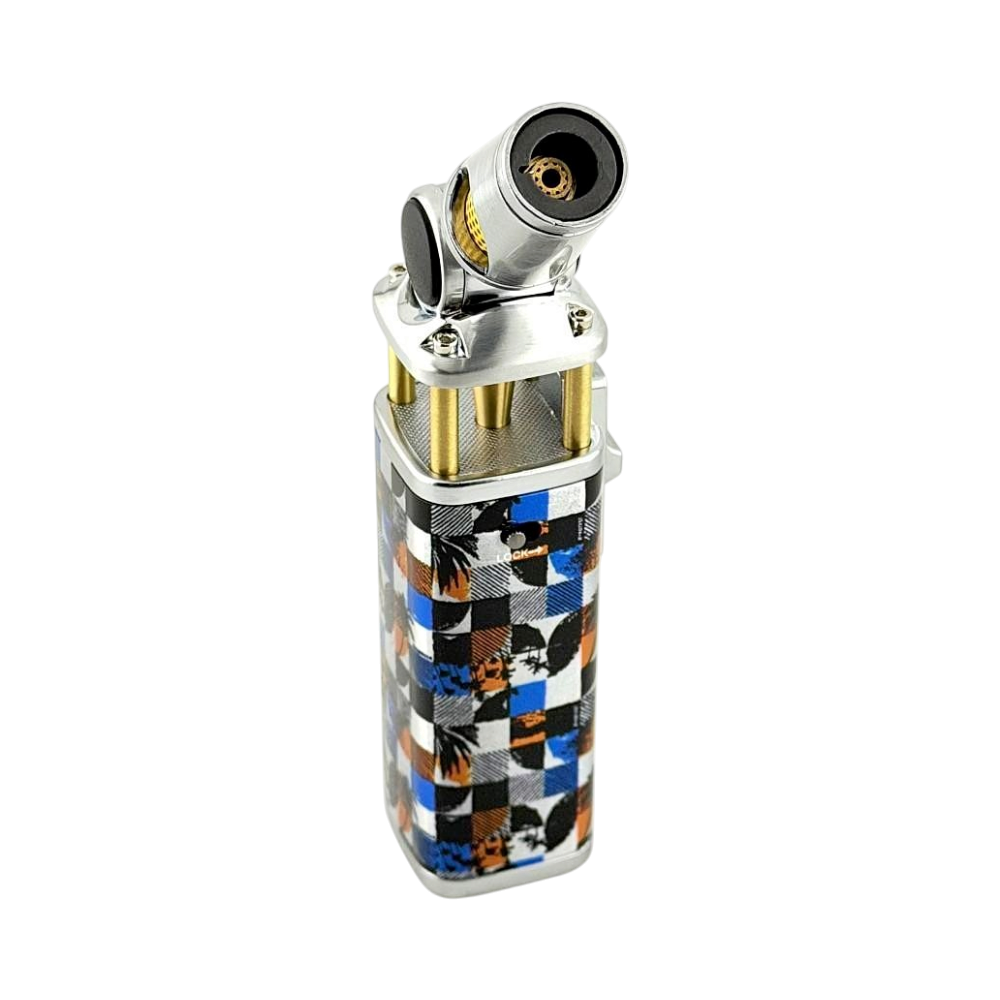 Tesla Platinum Design Torch Lighter Single-Blue Mix