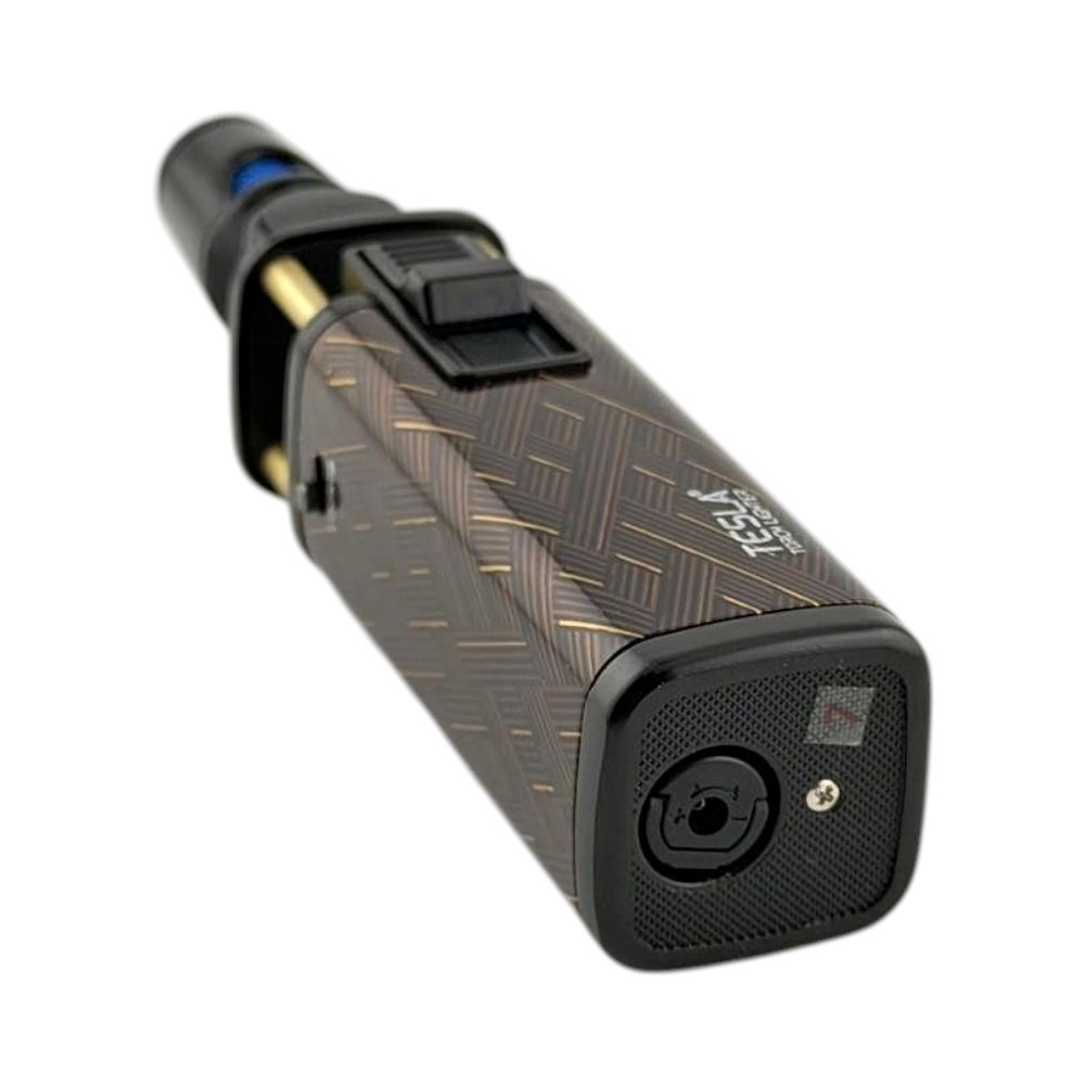 Tesla Platinum Design Torch Lighter Single-Brown