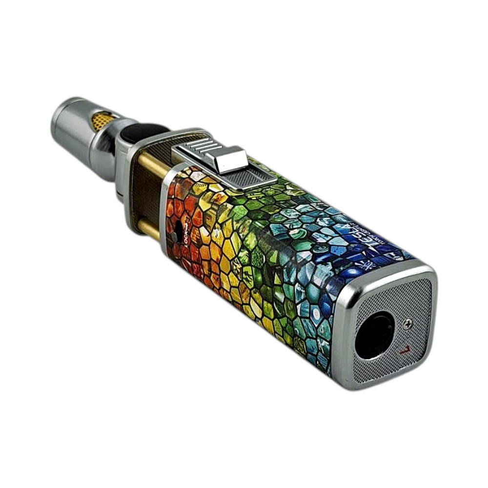 Tesla Platinum Design Torch Lighter Single-Rainbow
