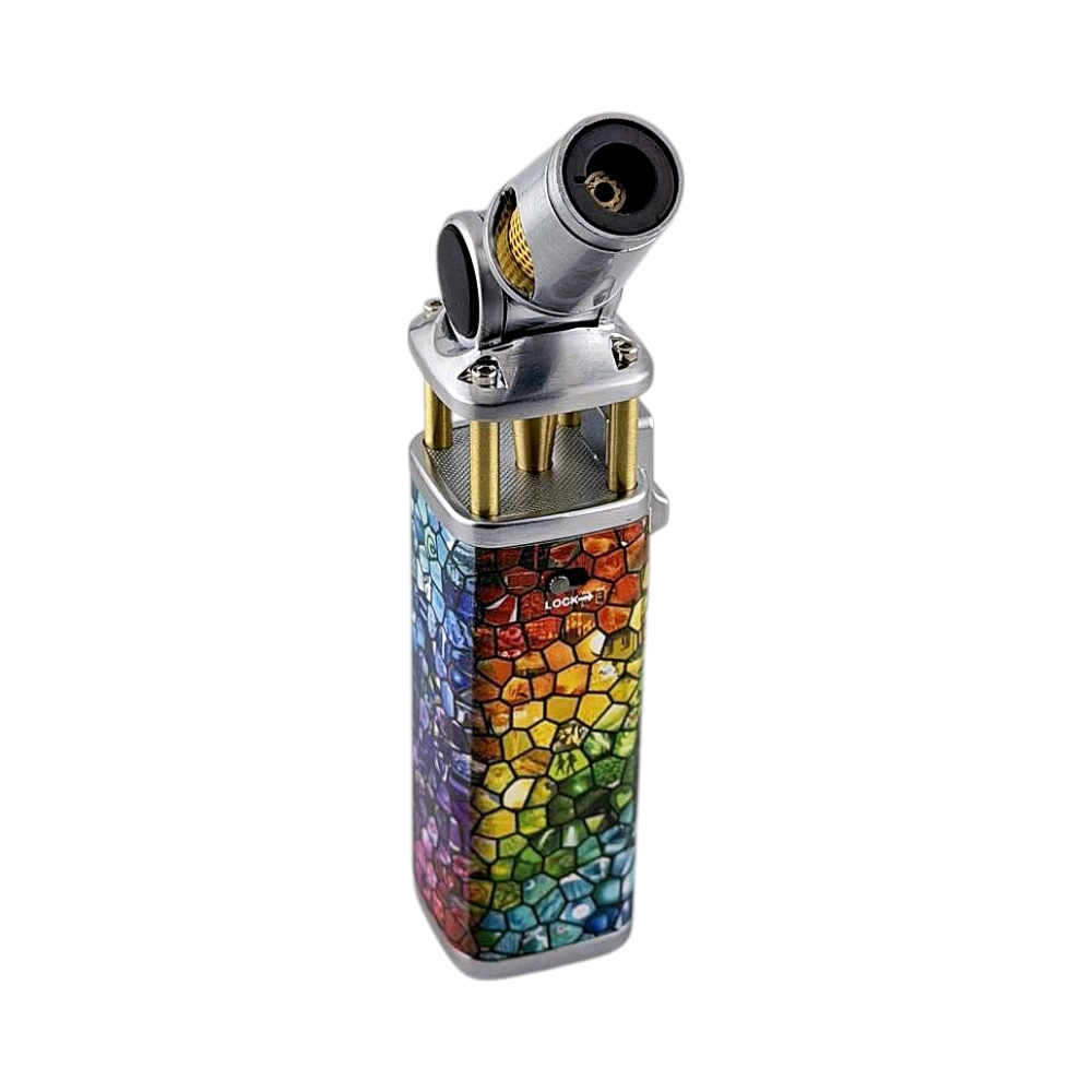 Tesla Platinum Design Torch Lighter Single-Rainbow
