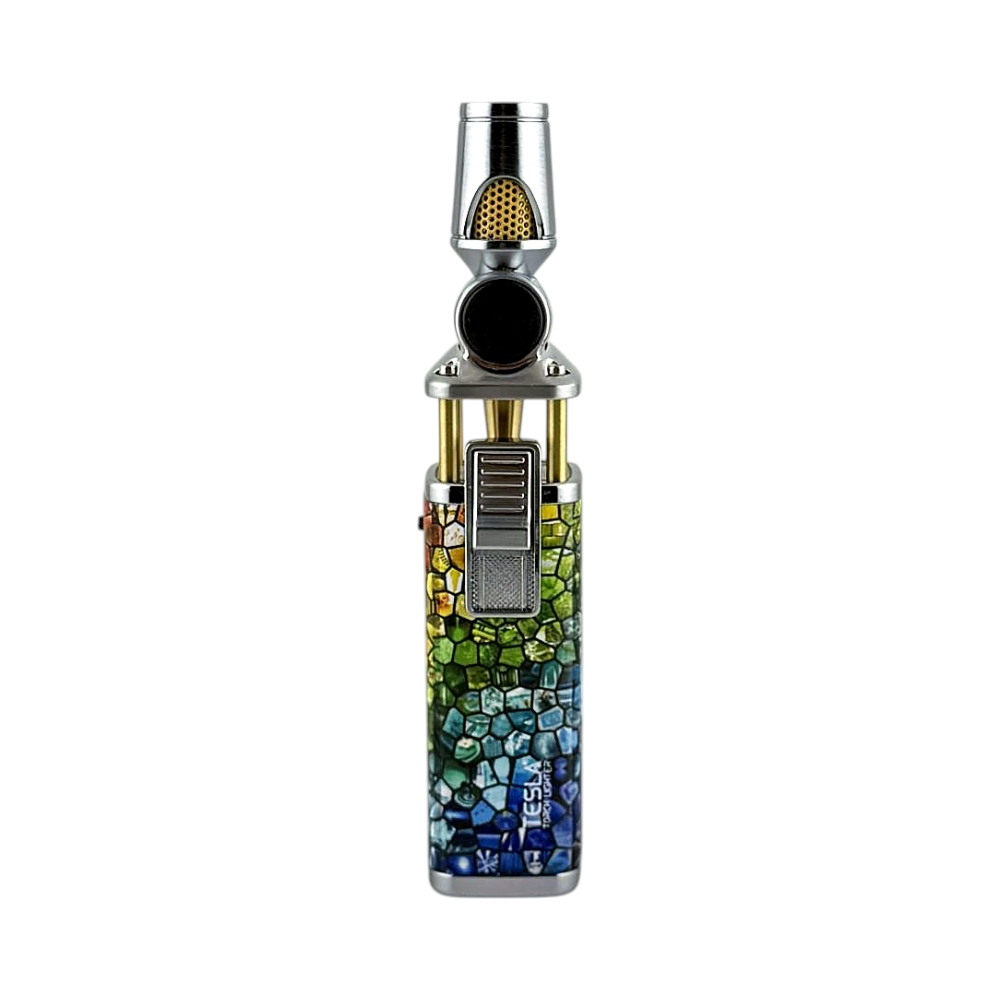 Tesla Platinum Design Torch Lighter Single-Rainbow