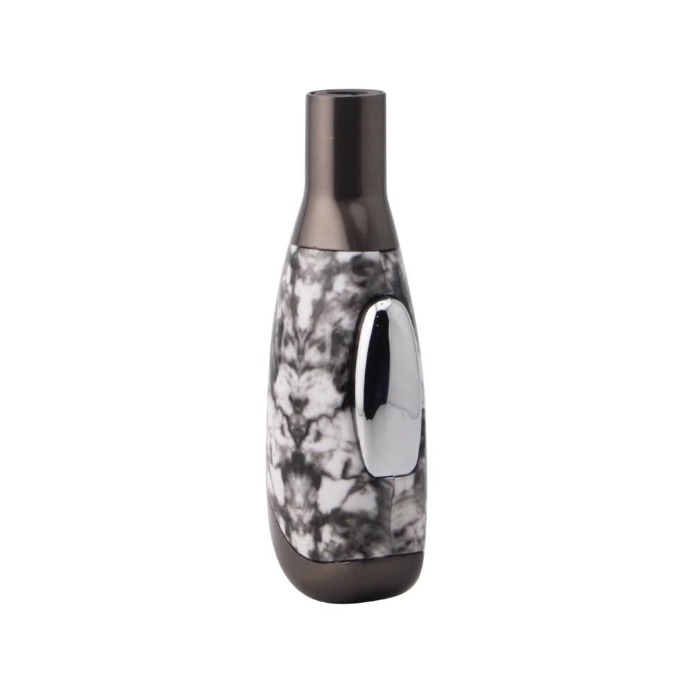 Tesla Small Marble Design Torch Single Flame-Black