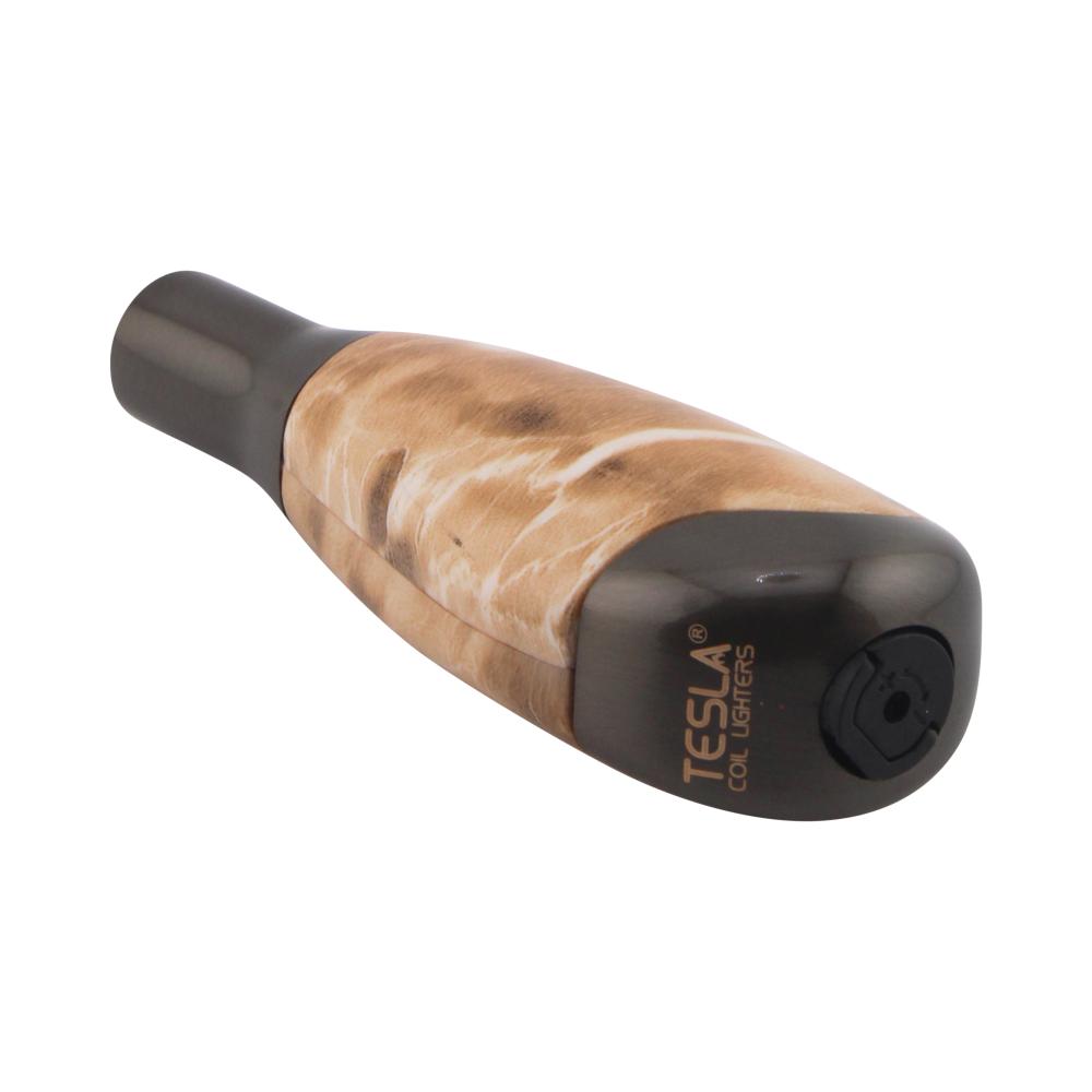 Tesla Small Marble Design Torch Single Flame-Cream