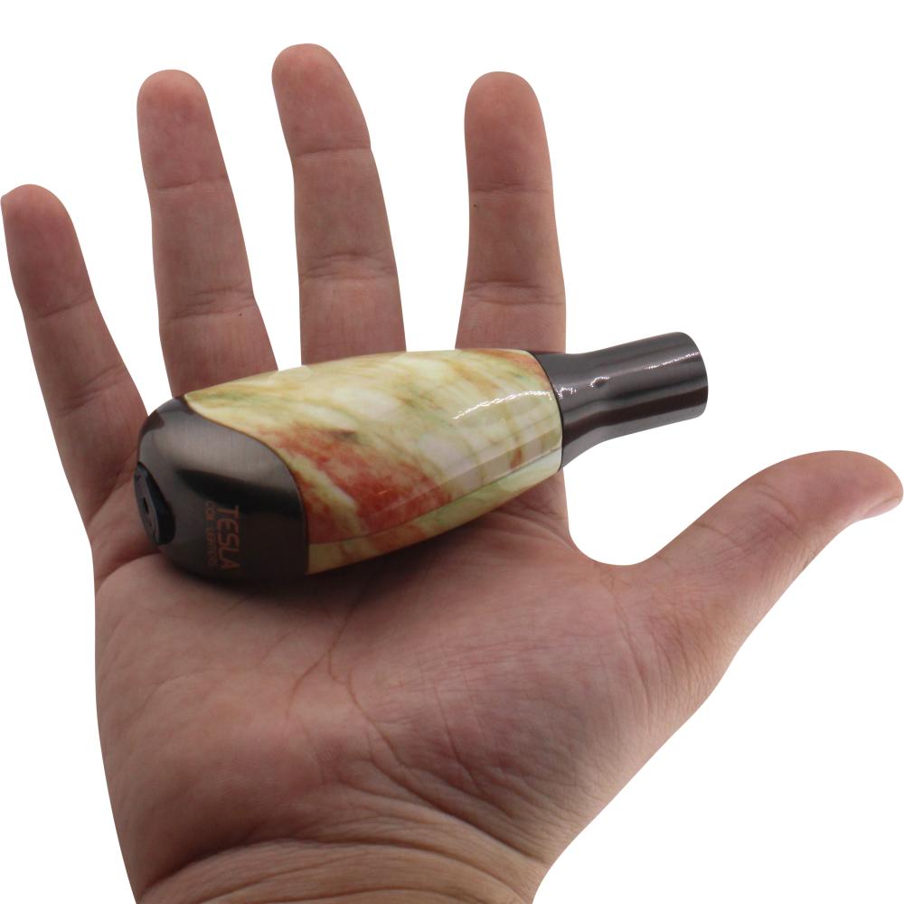 Tesla Small Marble Design Torch Single Flame-Mint Cream